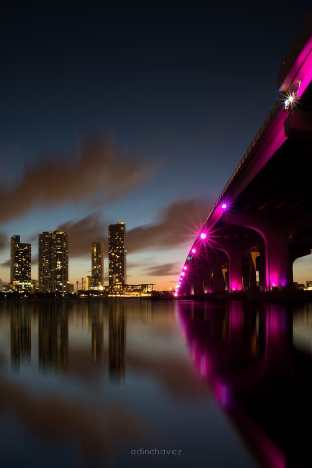 Best Miami Beach Photography Spots Miami Skyline from the bridge Best Miami Beach Photography Spots