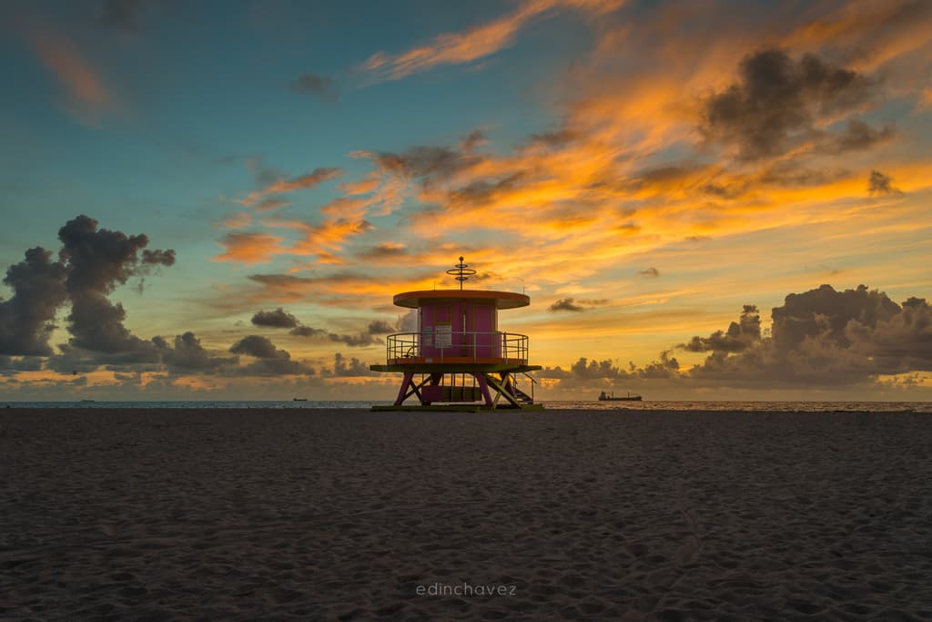 Best Miami Beach Photography Spots Miami Beach pink Lifeguard tower Best Miami Beach Photography Spots